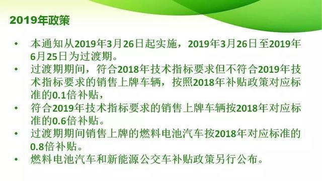 新能源汽车补贴2019年最新政策