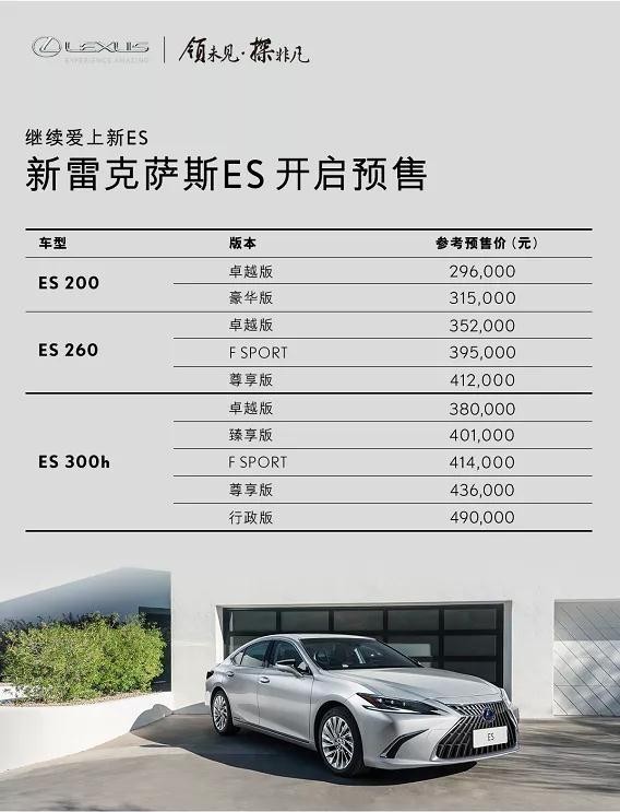 雷克萨斯es350价格